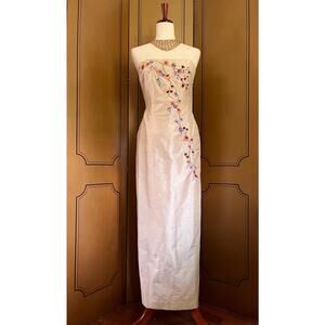 Vintage silk dress with matching bolero, size 10